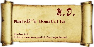 Marhás Domitilla névjegykártya
